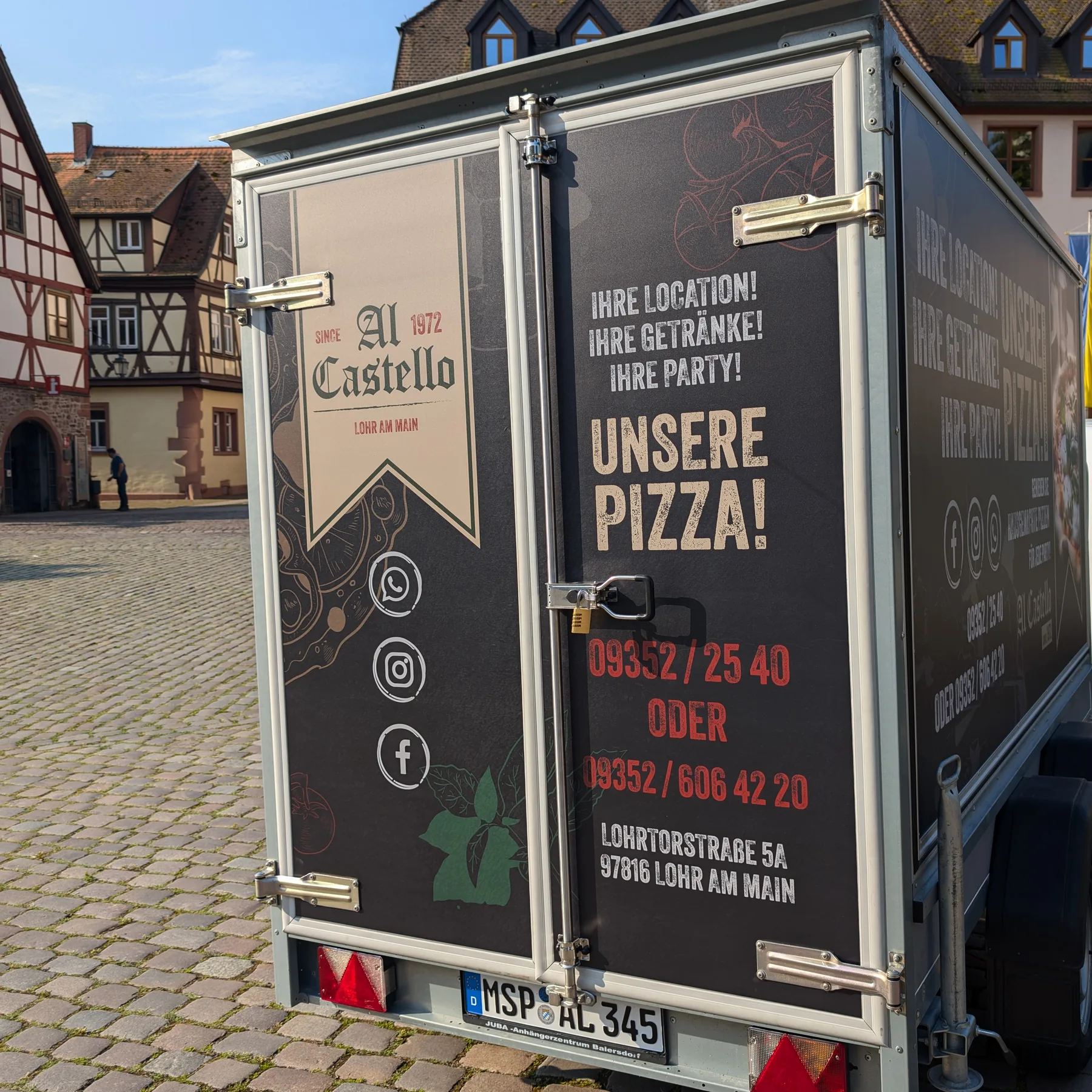 Al Castello Pizzawagen – Rückansicht