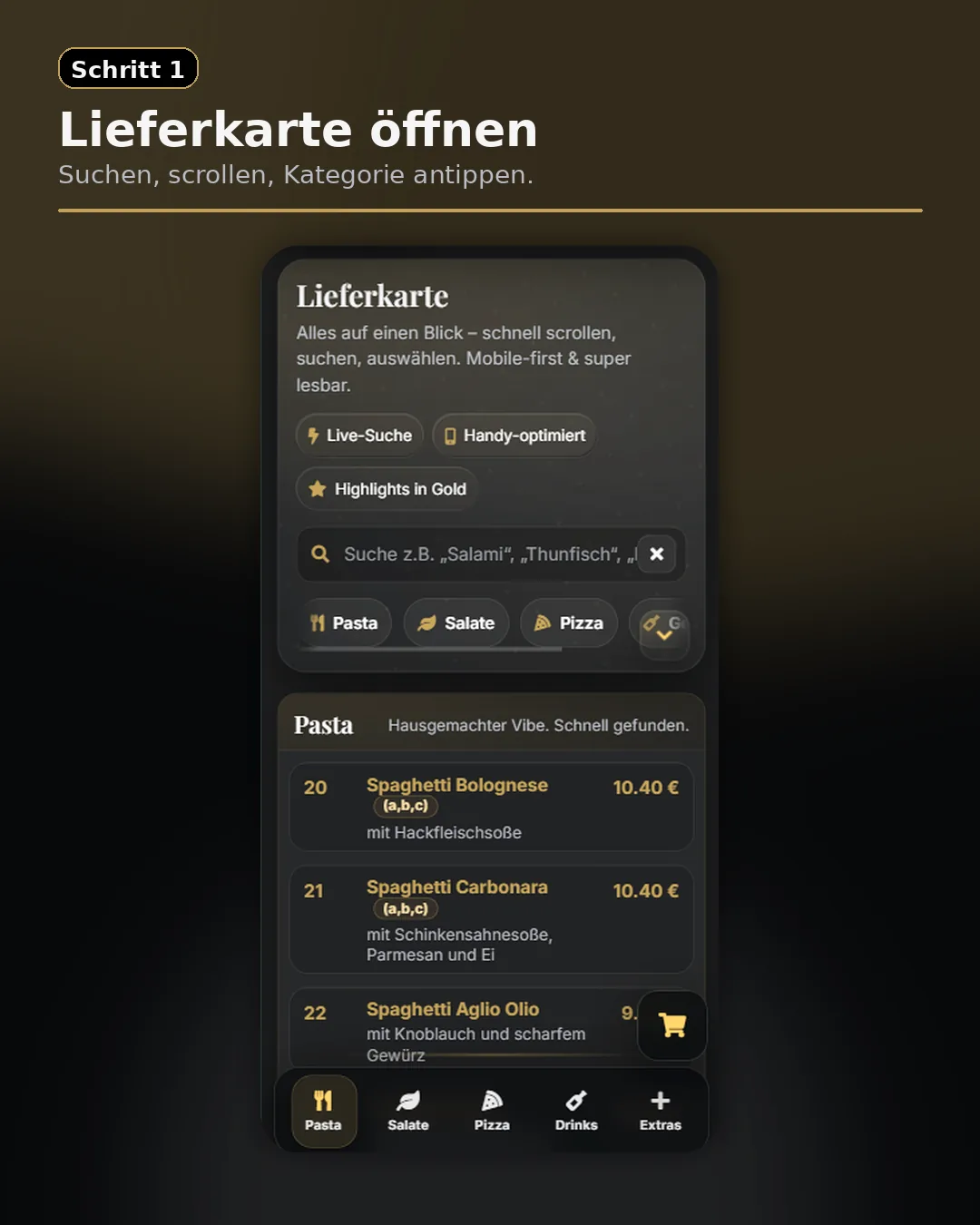 Schritt 1: Karte öffnen und suchen